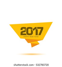 Happy new year 2017 Text Design vector.