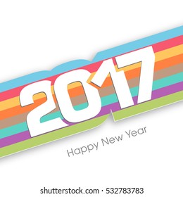 Happy new year 2017 Text Design vector.