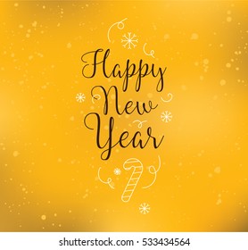 Happy New Year 2017 text design. Vector logo, typography. Usable as banner, greeting card, gift package etc. 