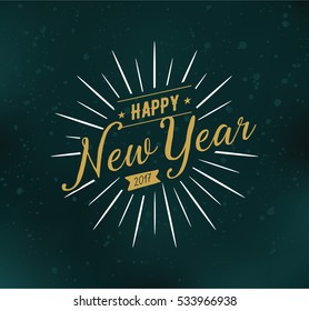 Feliz Año Nuevo 2017 diseño de texto. Logo vector, tipografía. Se puede usar como banner, tarjeta de felicitación, regalo, etc. 
