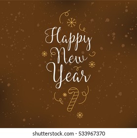 Happy New Year 2017 text design. Vector logo, typography. Usable as banner, greeting card, gift package etc. 