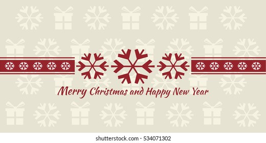 Happy New Year 2017 text design. Vector greeting illustration with golden numbers and snowflake
