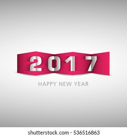 Happy new year 2017 Text Design vector.