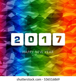 Happy new year 2017 Text Design vector.