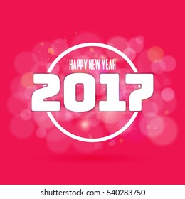 Happy new year 2017 Text Design vector