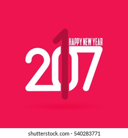 Happy new year 2017 Text Design vector