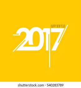 Happy new year 2017 Text Design vector