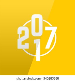 Happy new year 2017 Text Design vector