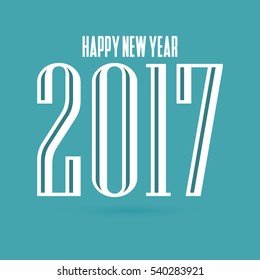 Happy new year 2017 Text Design vector