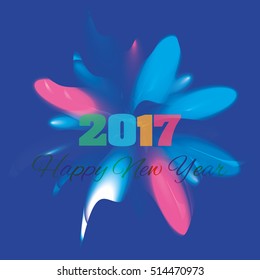 Happy new year 2017 timetable, editable vector design