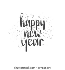 Happy new year 2017 - tree unique xmas design elements isolated on white backgground. Great design element for congratulation cards, banners and flyers.