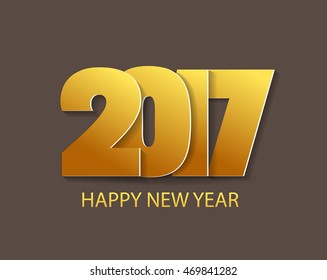 happy new year 2017 typography
