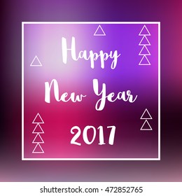 Happy New Year 2017. Universal cards. Design for poster, invitation, brochure, flyer. Mesh Vector EPS 10.