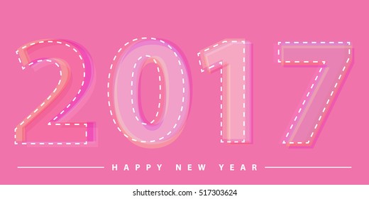 Happy new year 2017 user for brochure design template