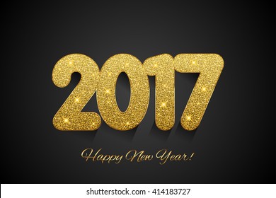 Happy New Year 2017. Vector New Year background