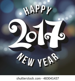 Happy New Year 2017 Vector Illustration