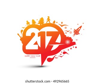 Happy new year 2017 Vector Design Background