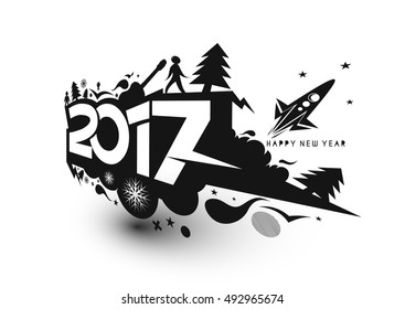 Happy new year 2017 Vector Design Background