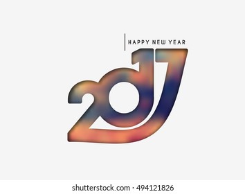 Happy new year 2017 Vector Design Background