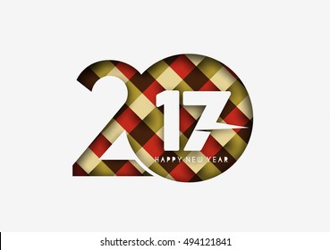 Happy new year 2017 Vector Design Background
