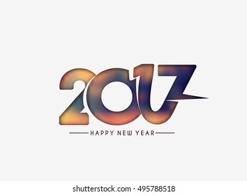 Happy new year 2017 Vector Design Background