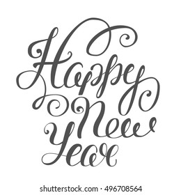 Happy New Year 2017 vector illustration lettering . EPS 10