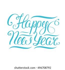Happy New Year 2017 vector illustration lettering . EPS 10
