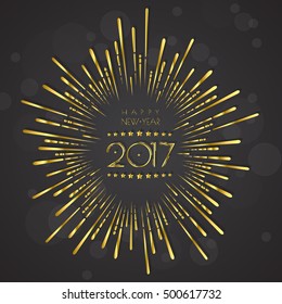 Happy new year 2017 vector background vector illustration.