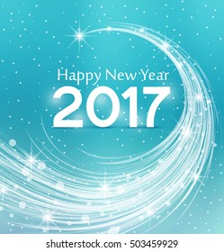 Happy New Year 2017, vector illustration Christmas background