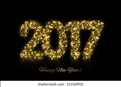 Happy New Year 2017. Vector New Year background