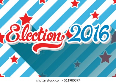 Happy New Year 2017. Vector lettering illustration design on background of pattern with stars.
