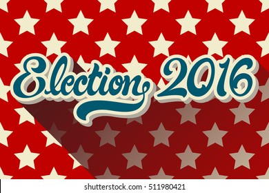 Happy New Year 2017. Vector lettering illustration design on background of pattern with stars.