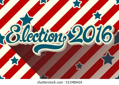 Happy New Year 2017. Vector lettering illustration design on background of pattern with stars.