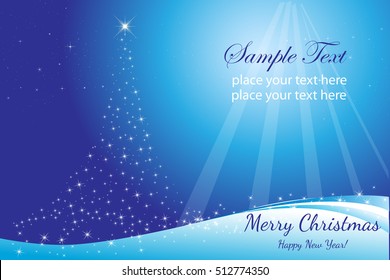Happy New Year 2017. Vector background.Typographic Wishes and Winter Holiday Elements on gold background. Greeting illustration for Xmas. Template for invitation, flyer, banner, poster, rooster year.