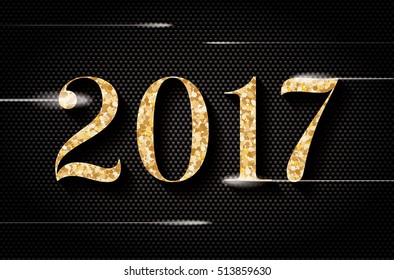 Happy New Year 2017. Vector Illustration.