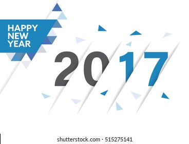 Happy new year 2017 vector background for Greeting Card, Calendar Cover, Website landing page.