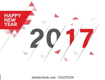 Happy new year 2017 vector background for Greeting Card, Calendar Cover, Website landing page.