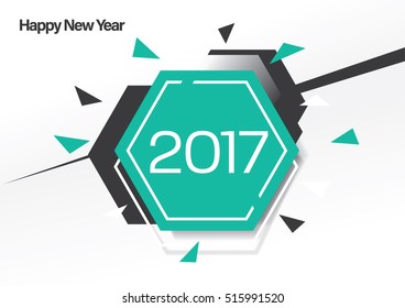Happy new year 2017 vector background for Greeting Card, Calendar Cover, Website landing page.