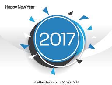 Happy new year 2017 vector background for Greeting Card, Calendar Cover, Website landing page.