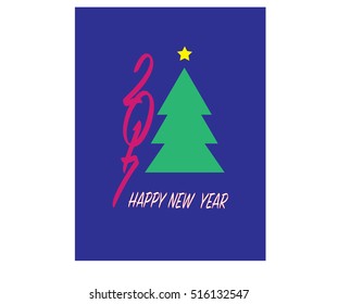 Happy New Year 2017. Vector New Year background