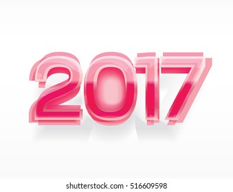 Happy new year 2017 vector background for Greeting Card, Calendar Cover, Website landing page.