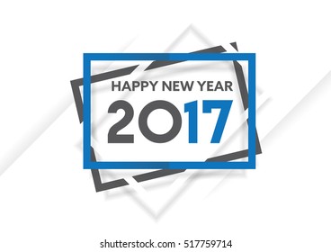 Happy new year 2017 vector background for Greeting Card, Calendar Cover, Website landing page.