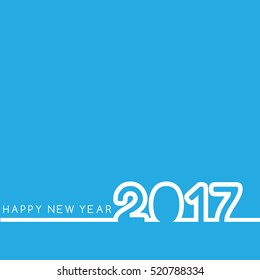 Happy new year 2017. Year 2017 vector design element.