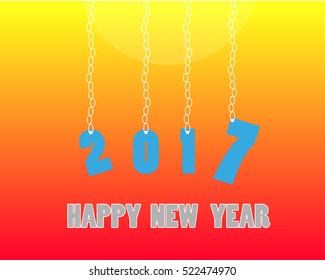 Happy new year 2017 vector