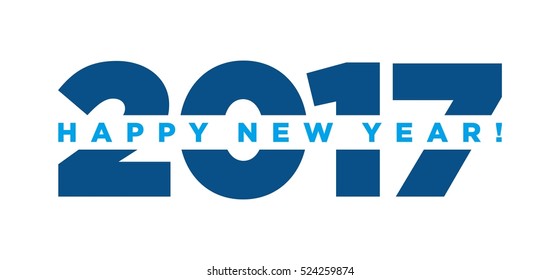 Happy new year 2017. Year 2017 vector design element. 