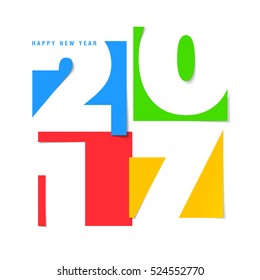 happy new year 2017 vector design template