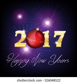 Happy New Year 2017.
Vector illustration.