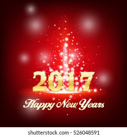 Happy New Year 2017.
Vector illustration.