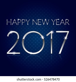 Happy New Year 2017 - vector card, banner, poster, bookmark