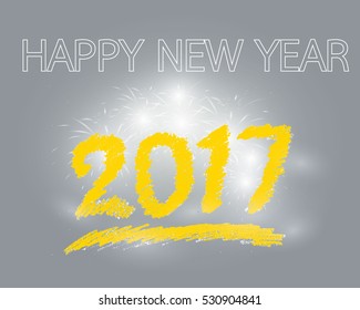 happy new year 2017 (vector)